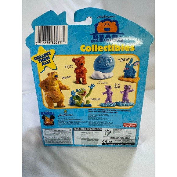 Bear in the Big Blue House 1998 Fisher Price Figures (Sealed) Treelo, Pip & Pop - Picture 5 of 5
